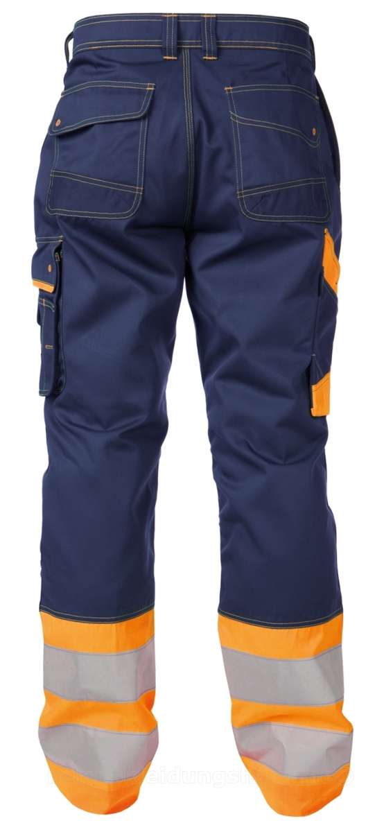 DASSY-Stretch-Warnschutzbundhose PRINCETON, dunkelblau/neongelb