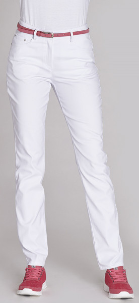 Leiber Damenhose Stretch Five-Pocket-Jeans weiß Schrittlänge 75cm